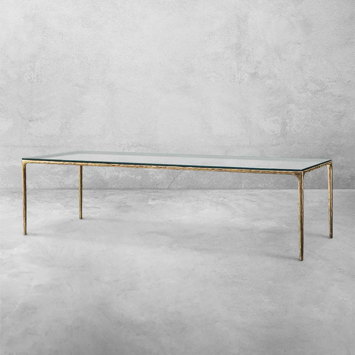 Thaddeus Glass Rectangular Dining Table-Fullstarlighting