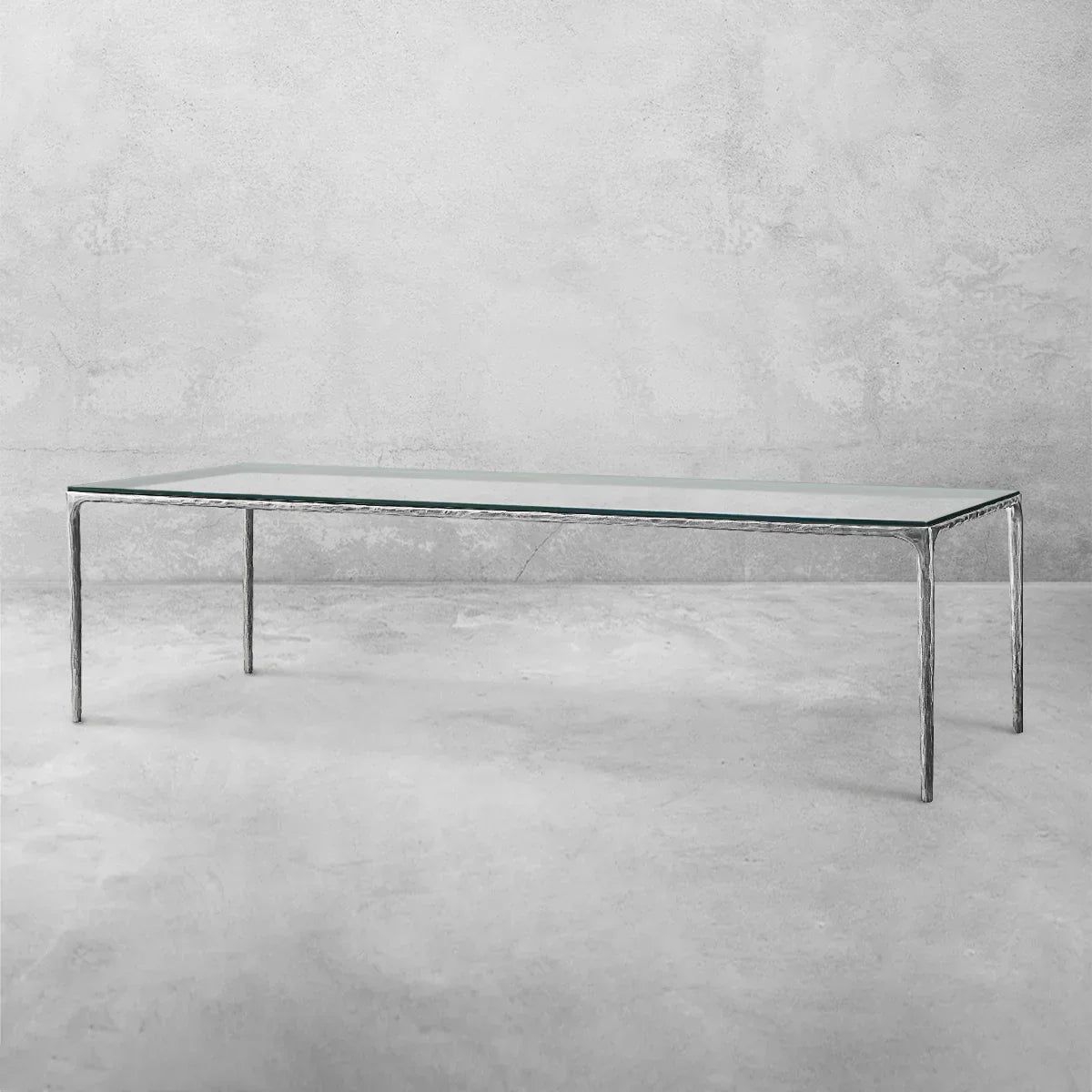 Thaddeus Glass Rectangular Dining Table-Fullstarlighting