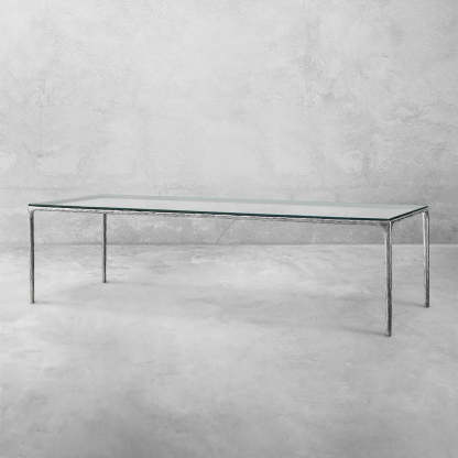 Thaddeus Glass Rectangular Dining Table-Fullstarlighting