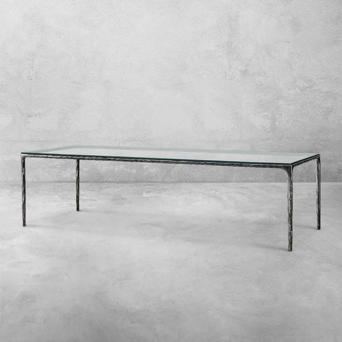 Thaddeus Glass Rectangular Dining Table-Fullstarlighting