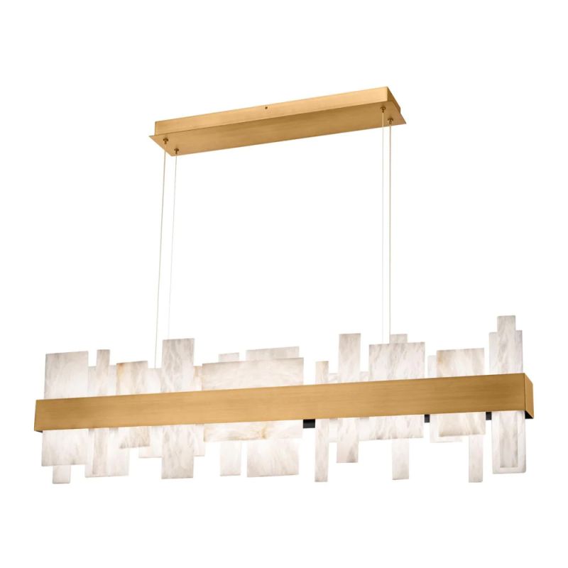 Acropolis 46in LED Linear Alabaster Chandelier-Fullstarlighting