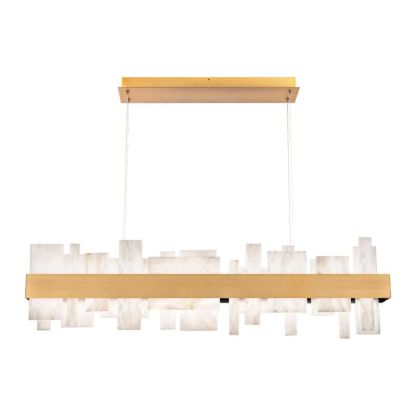 Acropolis 46in LED Linear Alabaster Chandelier-Fullstarlighting