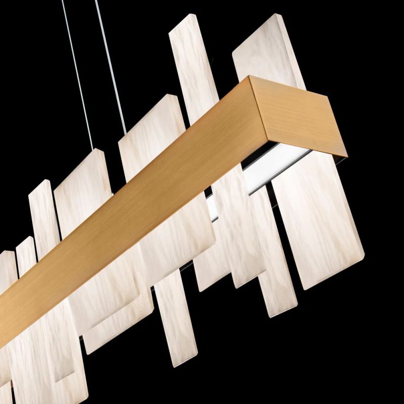 Acropolis 46in LED Linear Alabaster Chandelier-Fullstarlighting