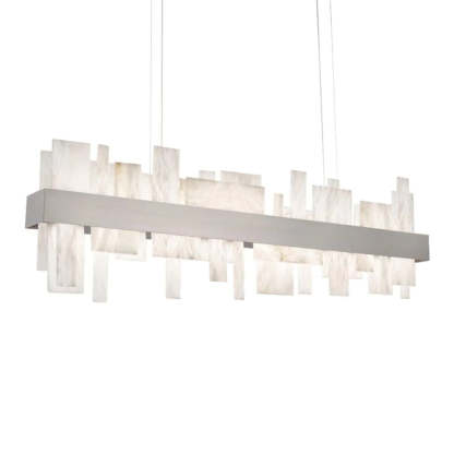 Acropolis 46in LED Linear Alabaster Chandelier-Fullstarlighting