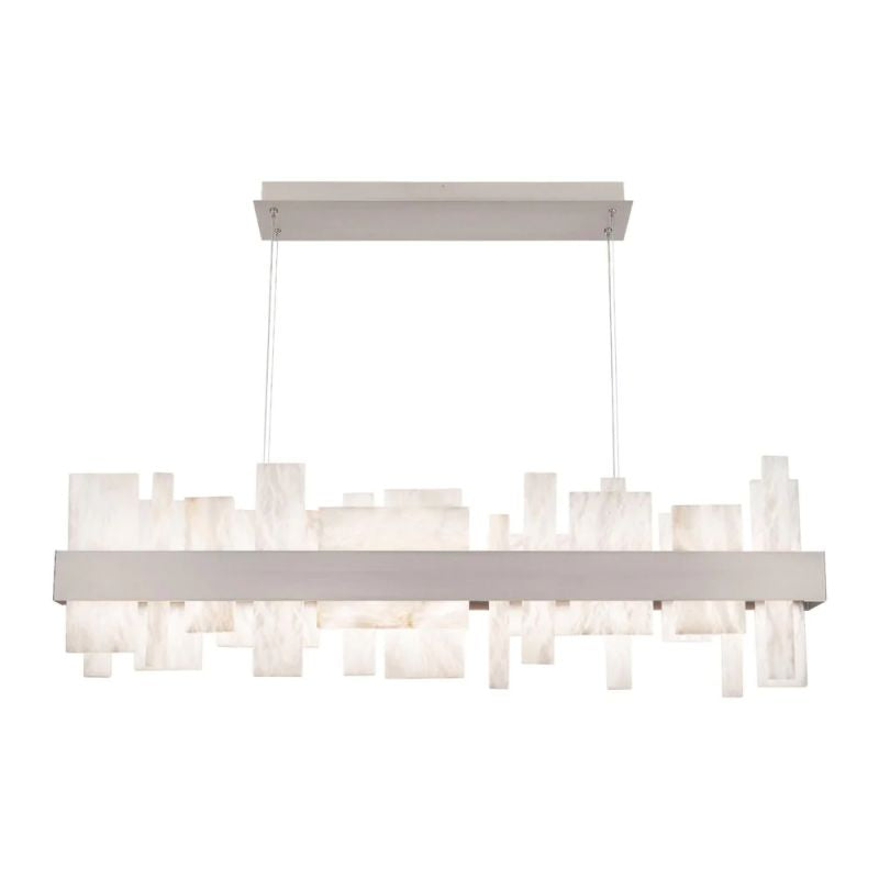 Acropolis 46in LED Linear Alabaster Chandelier-Fullstarlighting