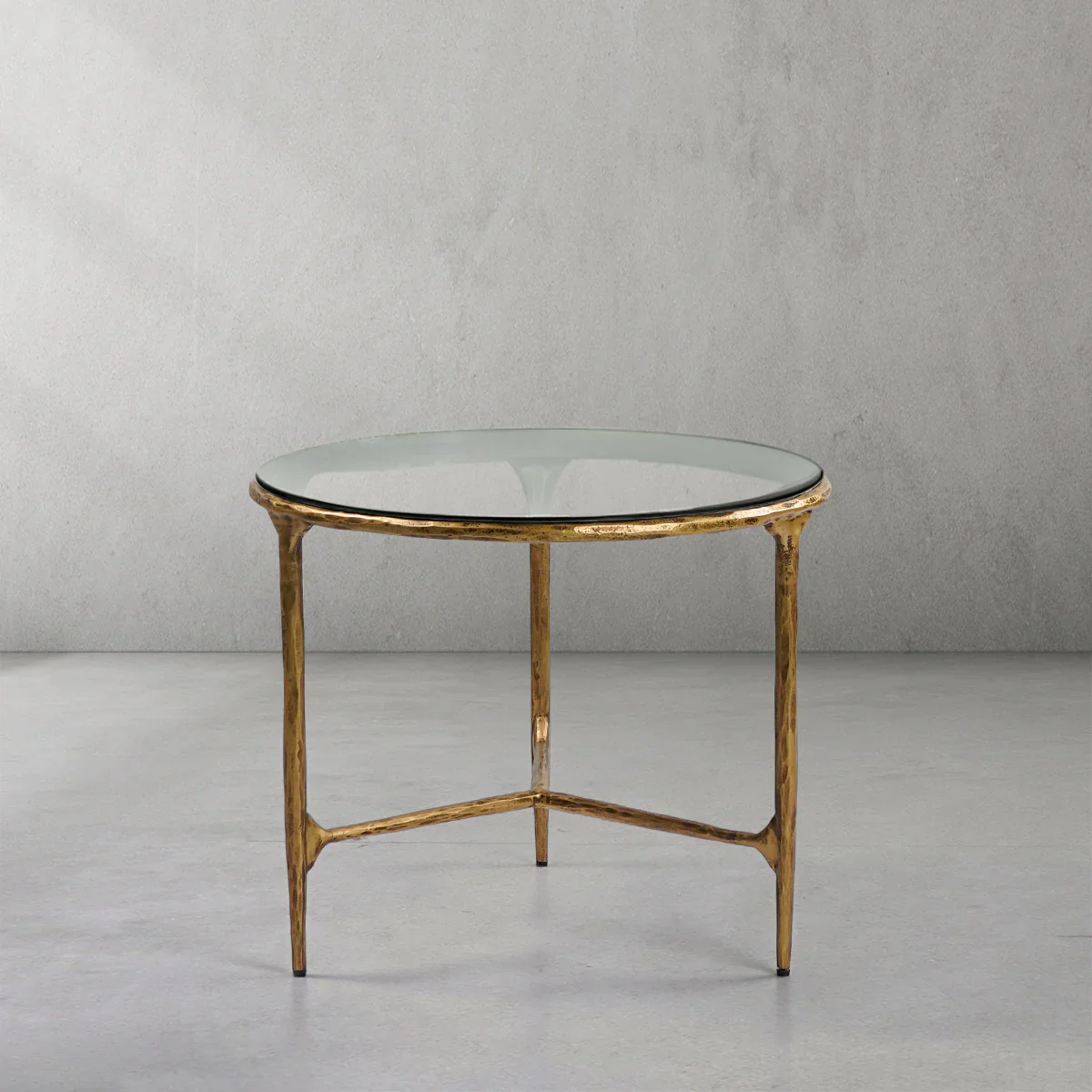 Thaddeus Glass Round Side Table 3 Leg 24"D-Fullstarlighting