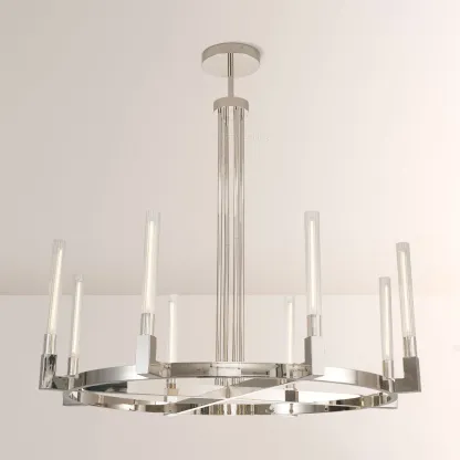 Cannele Glass Round Chandelier 36''