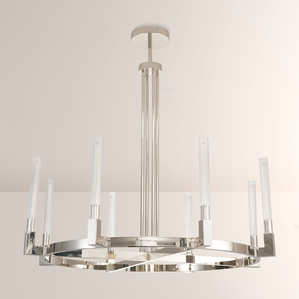 Cannele Glass Round Chandelier 36''