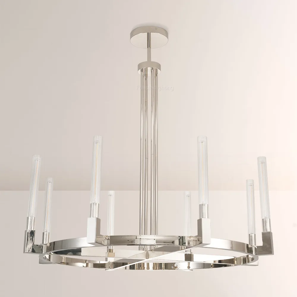 Cannele Glass Round Chandelier 36''-Fullstarlighting