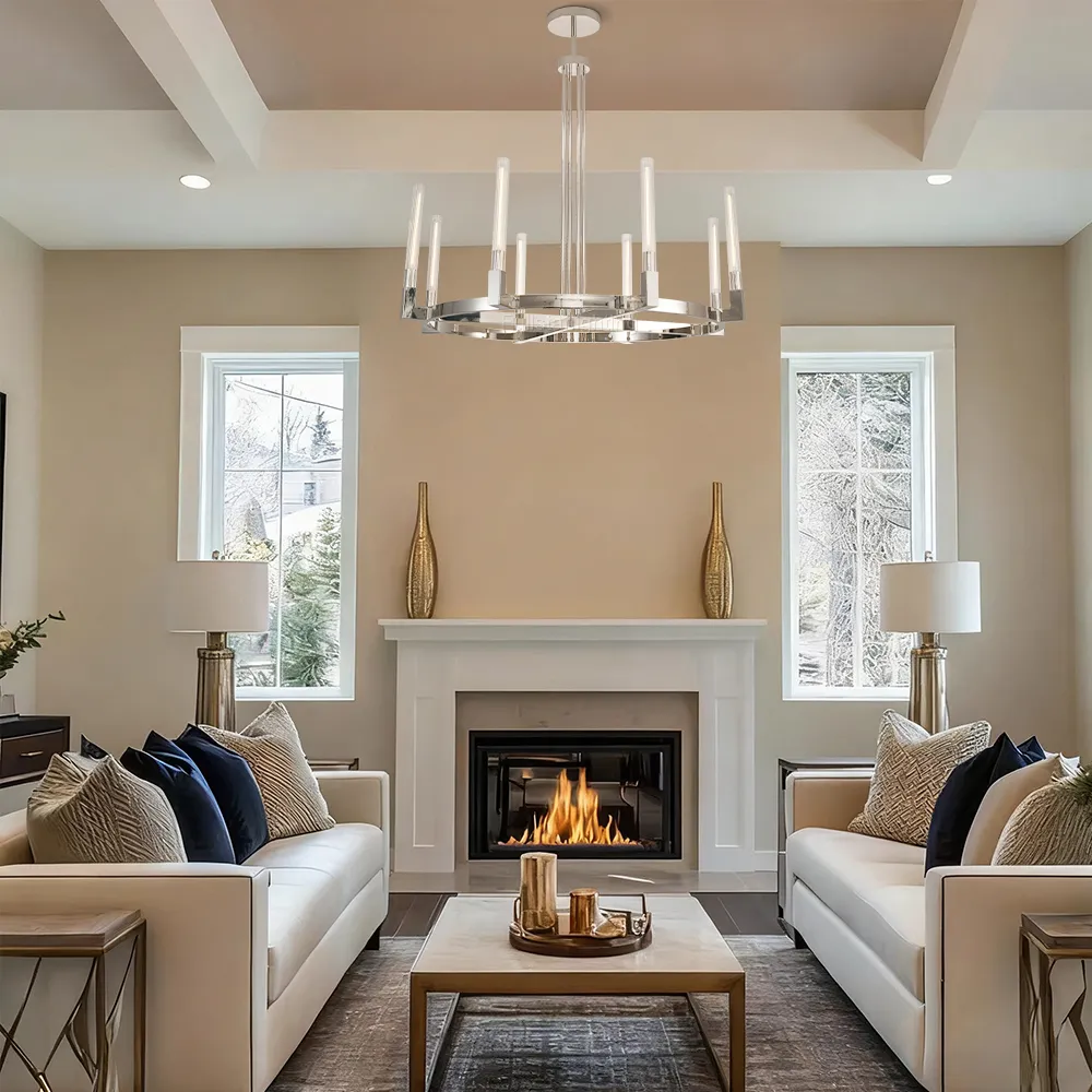 Cannele Glass Round Chandelier 36''