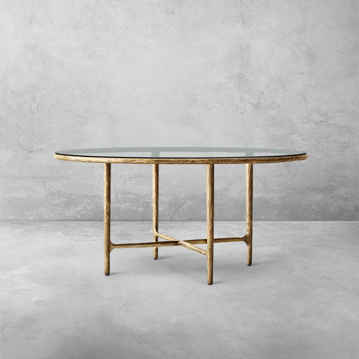 Thaddeus Glass Round Dining Table-Fullstarlighting
