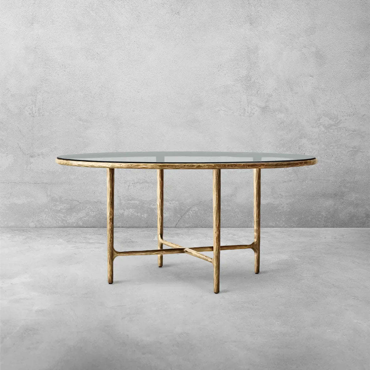 Thaddeus Glass Round Dining Table-Fullstarlighting