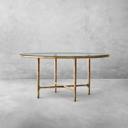 Thaddeus Glass Round Dining Table-Fullstarlighting