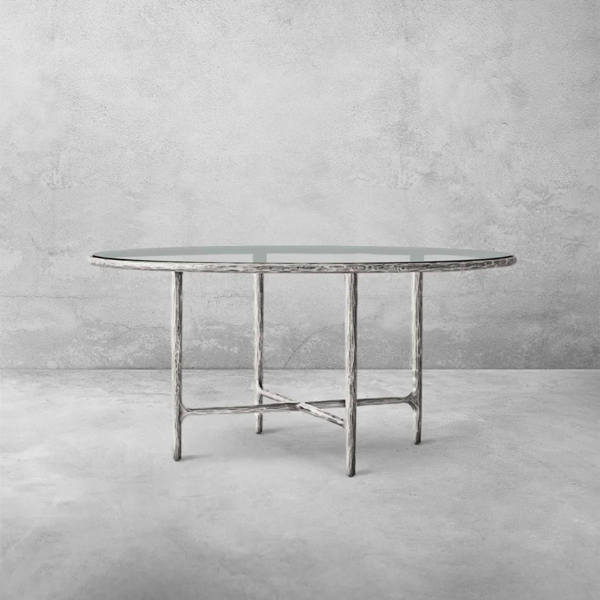 Thaddeus Glass Round Dining Table-Fullstarlighting
