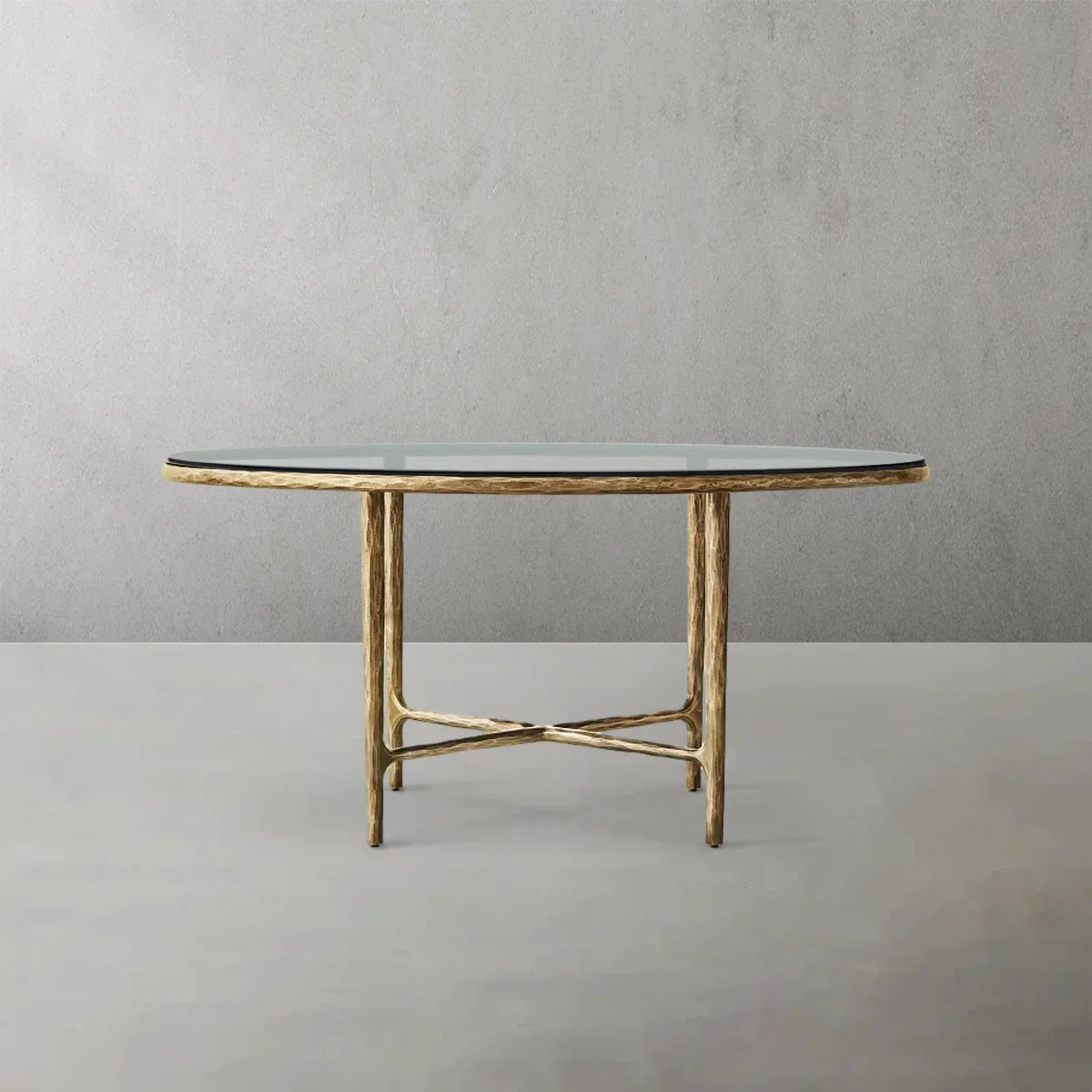 Thaddeus Glass Round Dining Table-Fullstarlighting