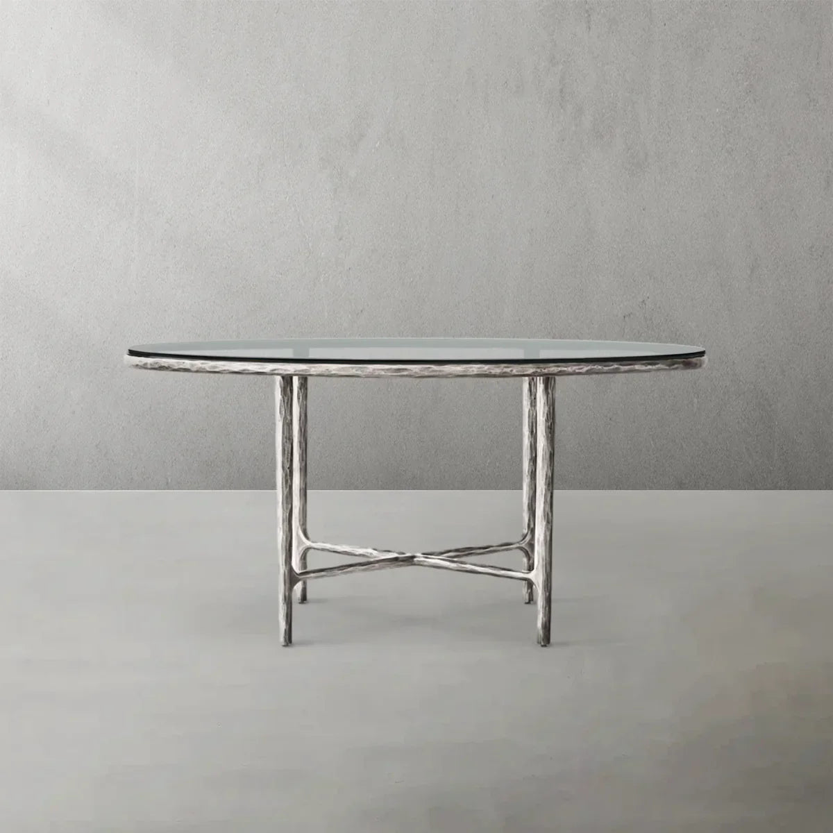 Thaddeus Glass Round Dining Table-Fullstarlighting