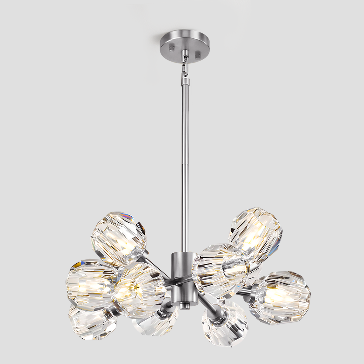 Kelly Clear Glass Chandelier-Fullstarlighting