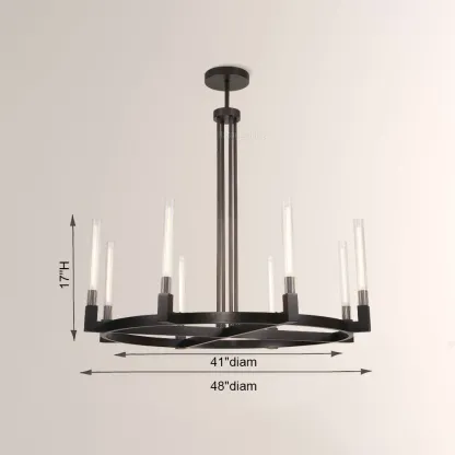 Cannele Glass Round Chandelier 36''