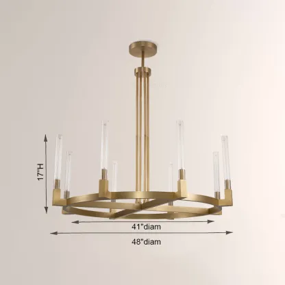 Cannele Glass Round Chandelier 36''