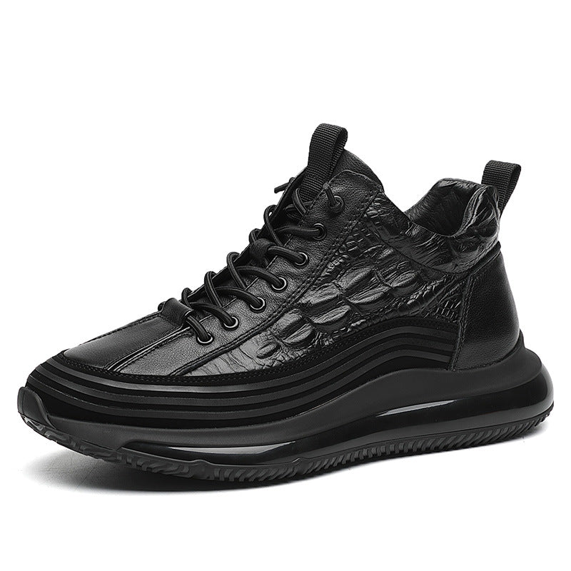 Sneakersy Z Nadrukiem Krokodyla SkÓry WoŁowej