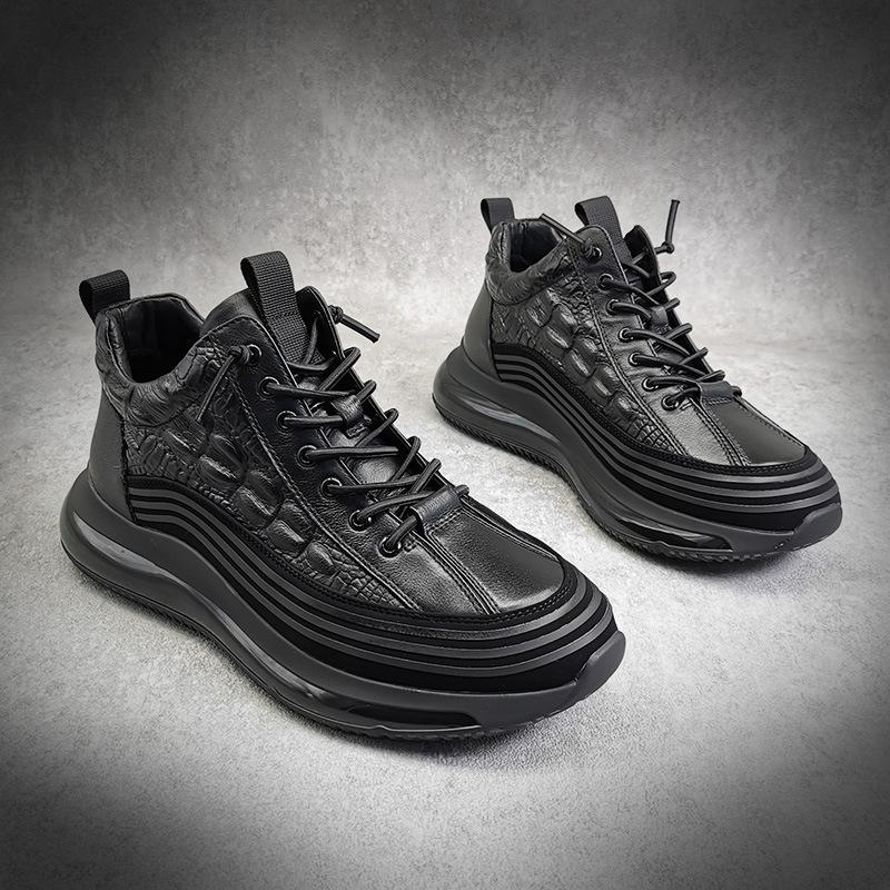 Sneakersy Z Nadrukiem Krokodyla SkÓry WoŁowej