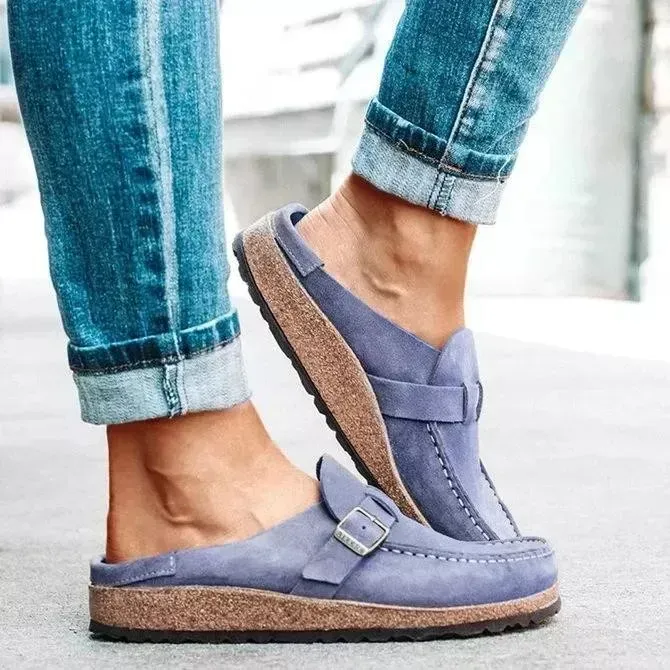 Dámské kožené ortopedické sandály s měkkou stélkou