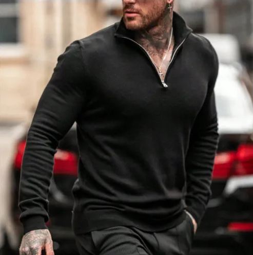 Pánská nová kašmírová pulovrová košile s límečkem