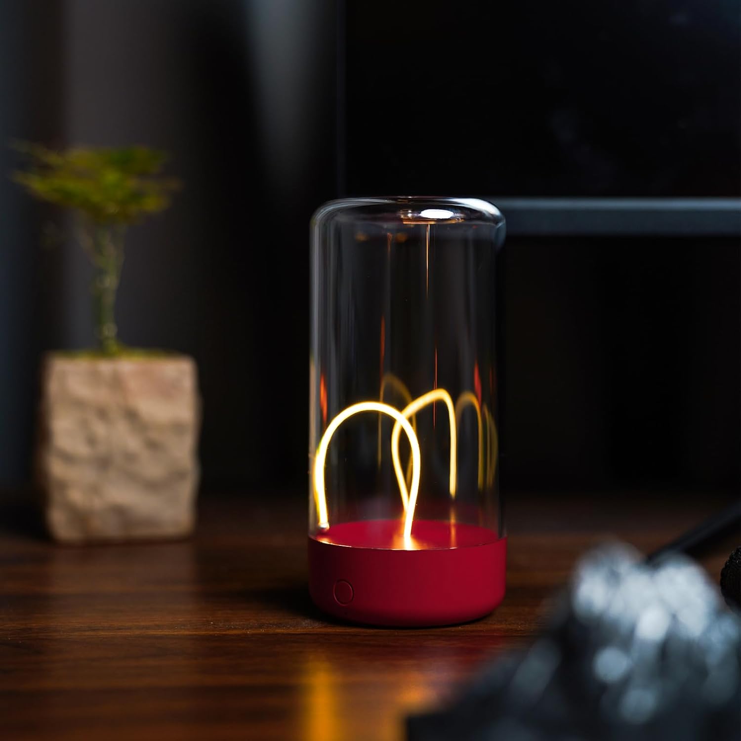 Night Lights 5.70 in Modern Bedside Table Lamp 3-Level Dimming Battery