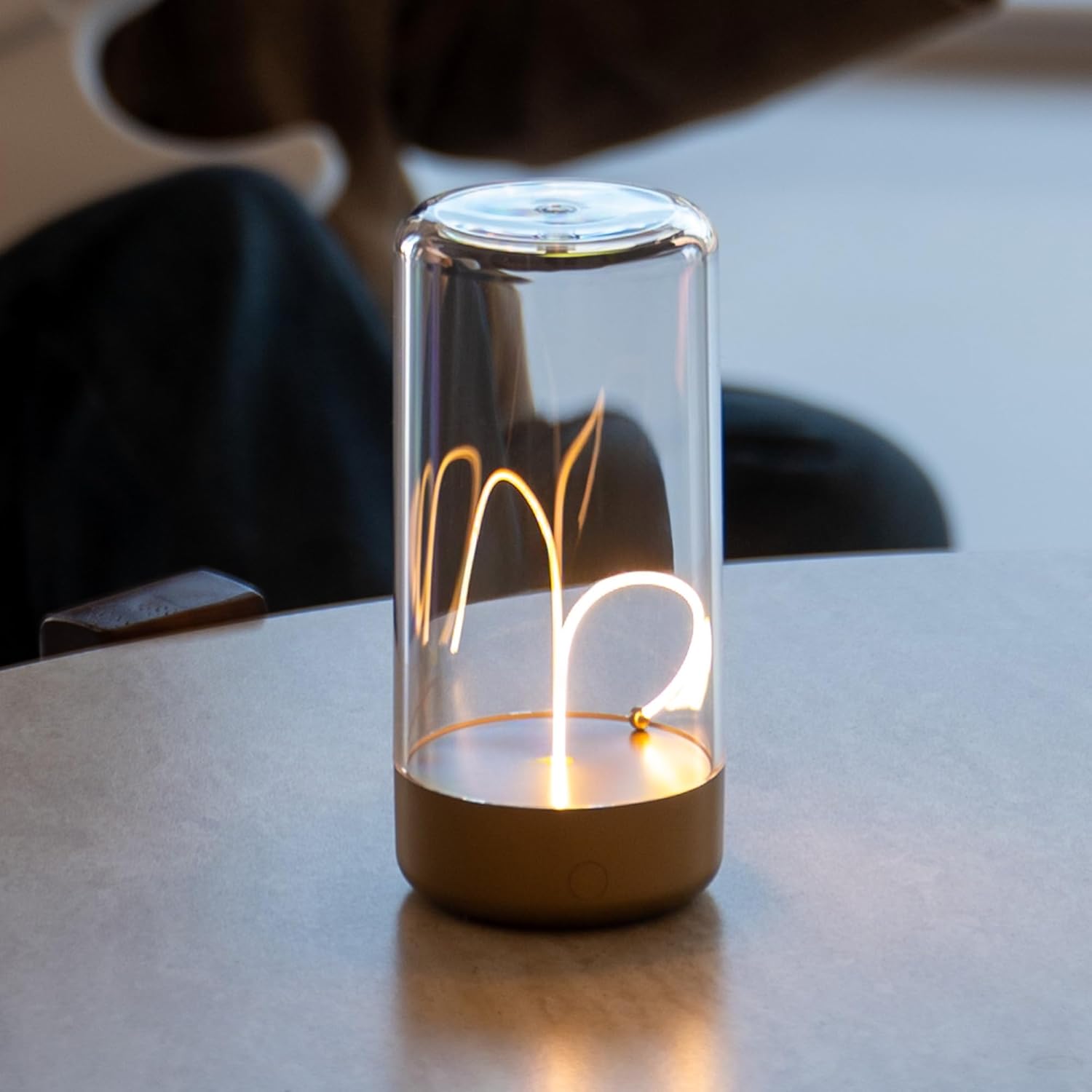 Night Lights 5.70 in Modern Bedside Table Lamp 3-Level Dimming Battery Operated Night Light