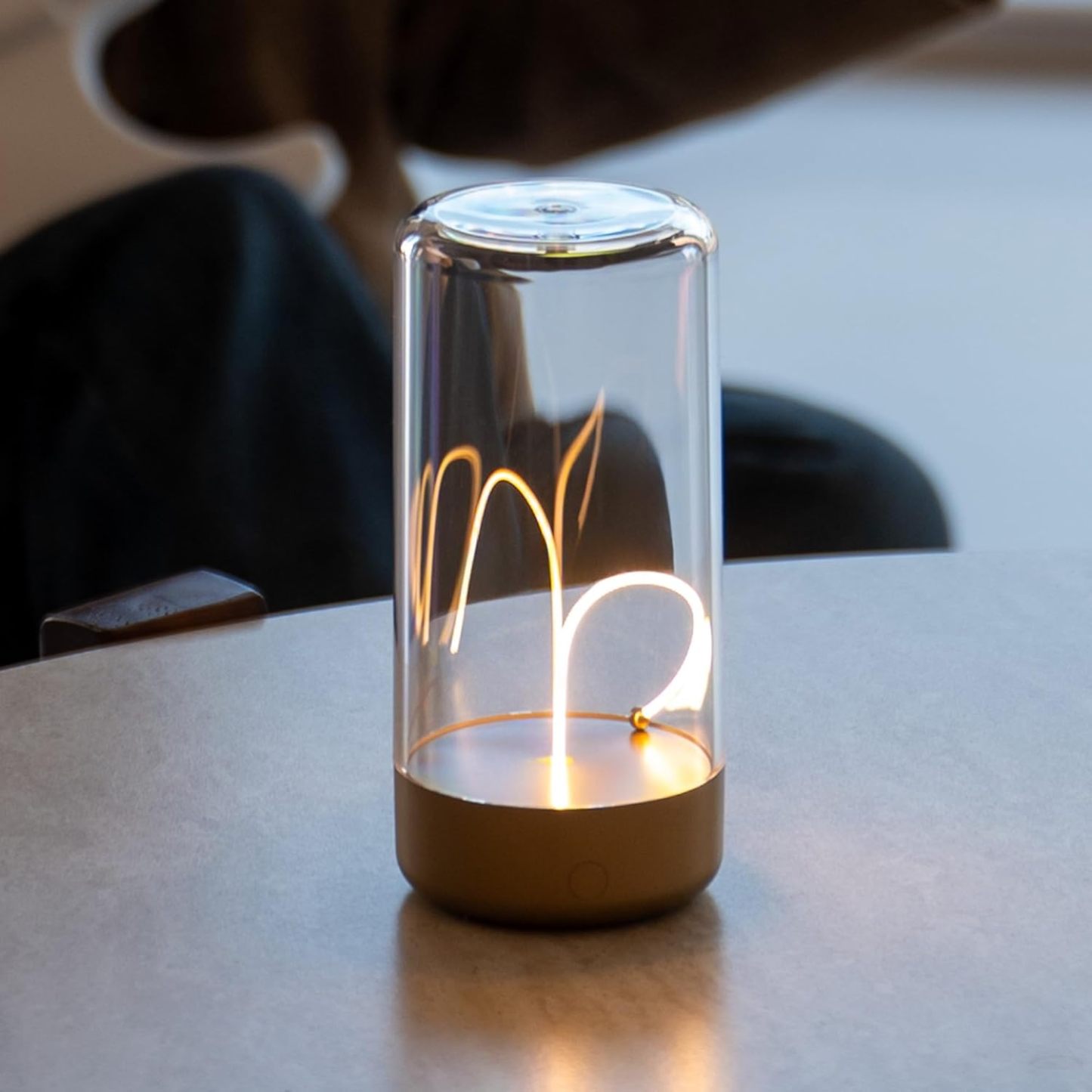 Night Lights 5.70 in Modern Bedside Table Lamp 3-Level Dimming Battery Operated Night Light