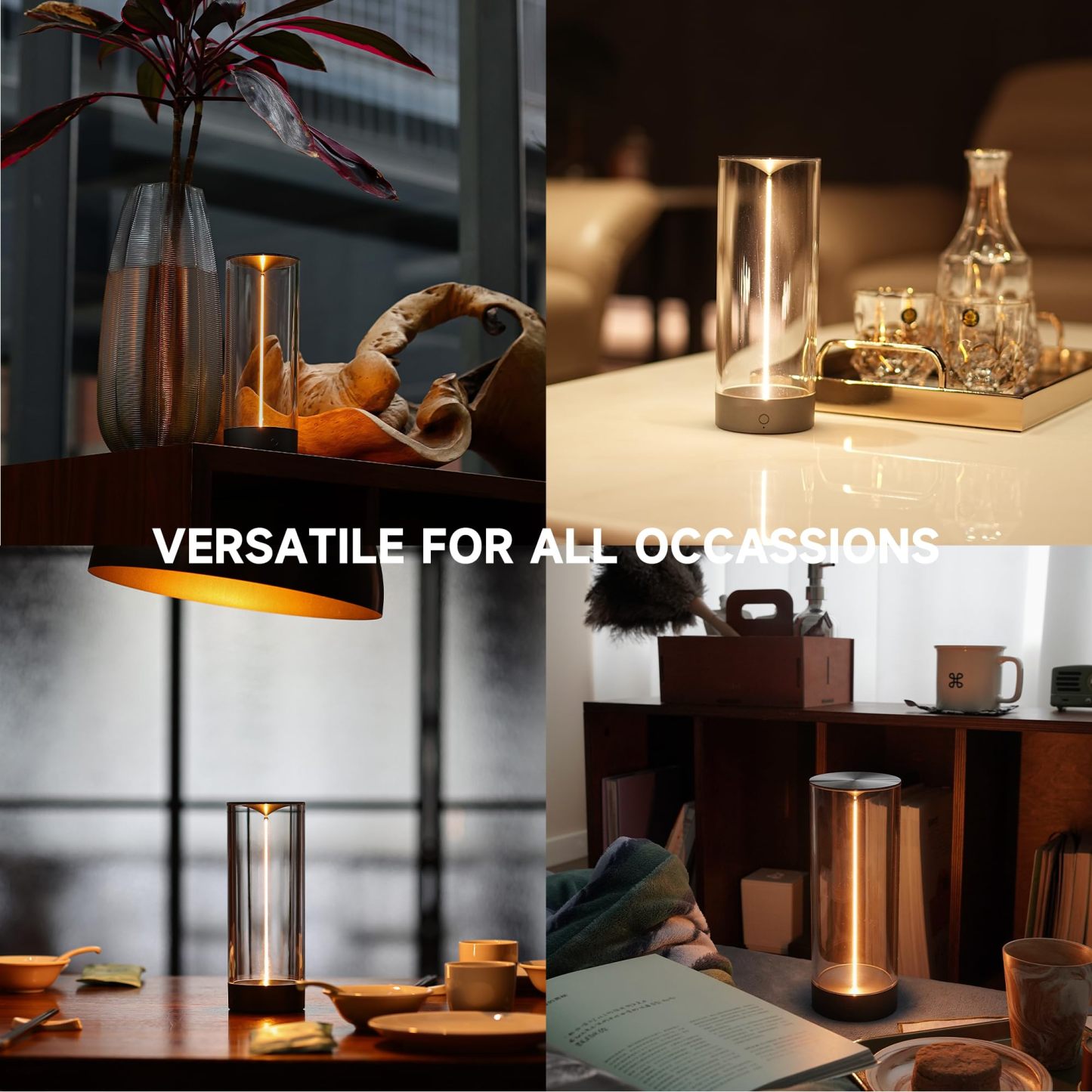  Cordless Table Lamps 12.76 in Modern Table Lamp 3-Level Dimming Night Lights