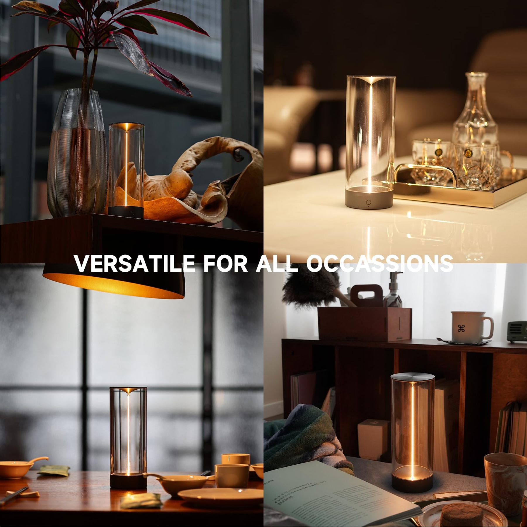  Cordless Table Lamps 12.76 in Modern Table Lamp 3-Level Dimming Night Lights