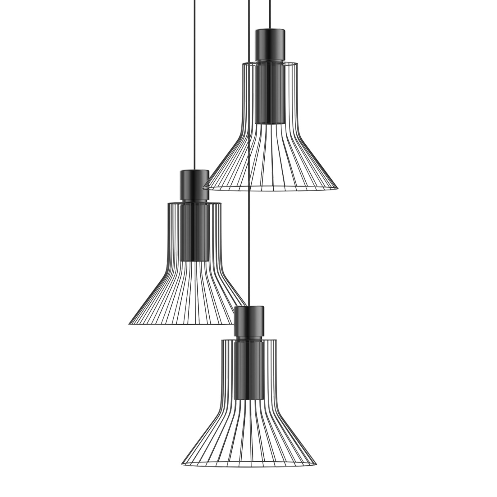 5" Camellia Flip Funnel Iron Pendant 