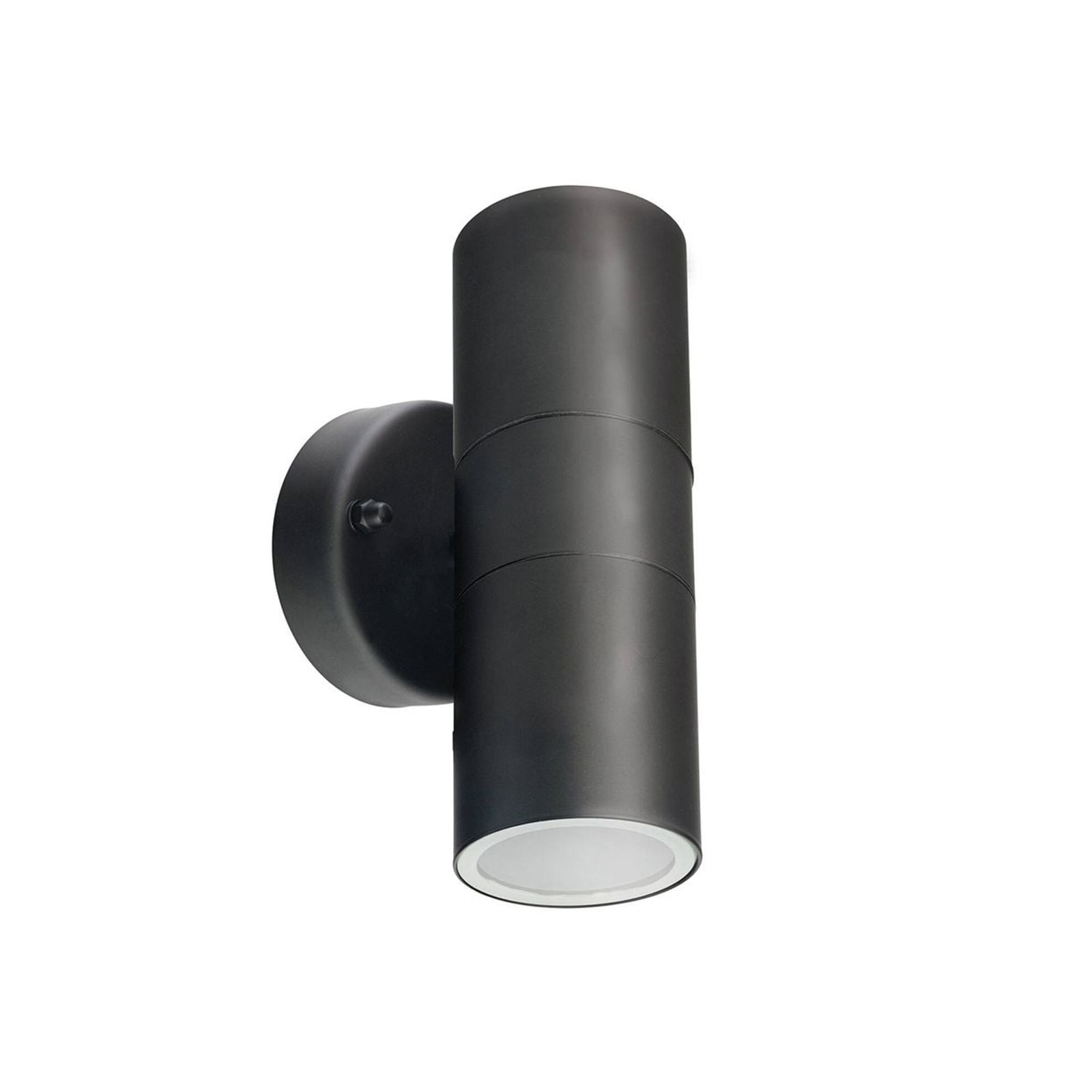 3" Matt Black up and down Modern outdoor wall light 