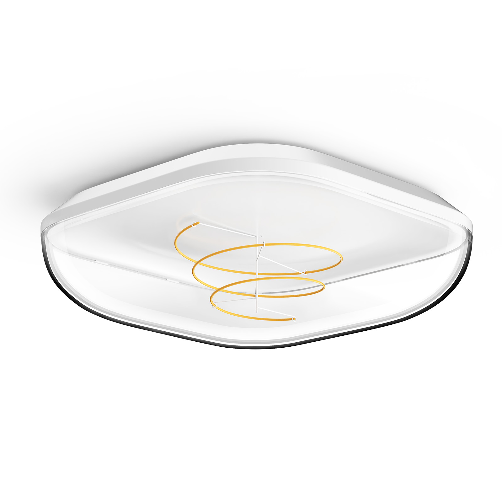 13" Cactus Square Ceiling  White 