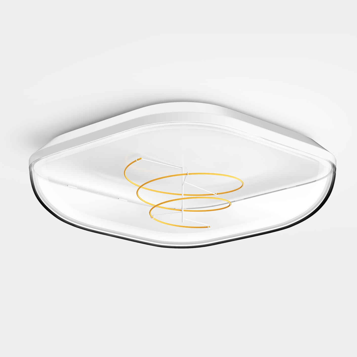 13" Cactus Square Ceiling  White 