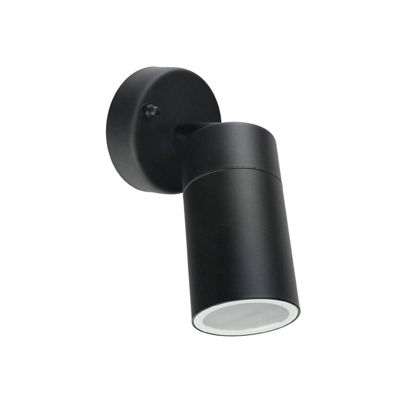 3" Matt Black  Adjustable outdoor spot wall light