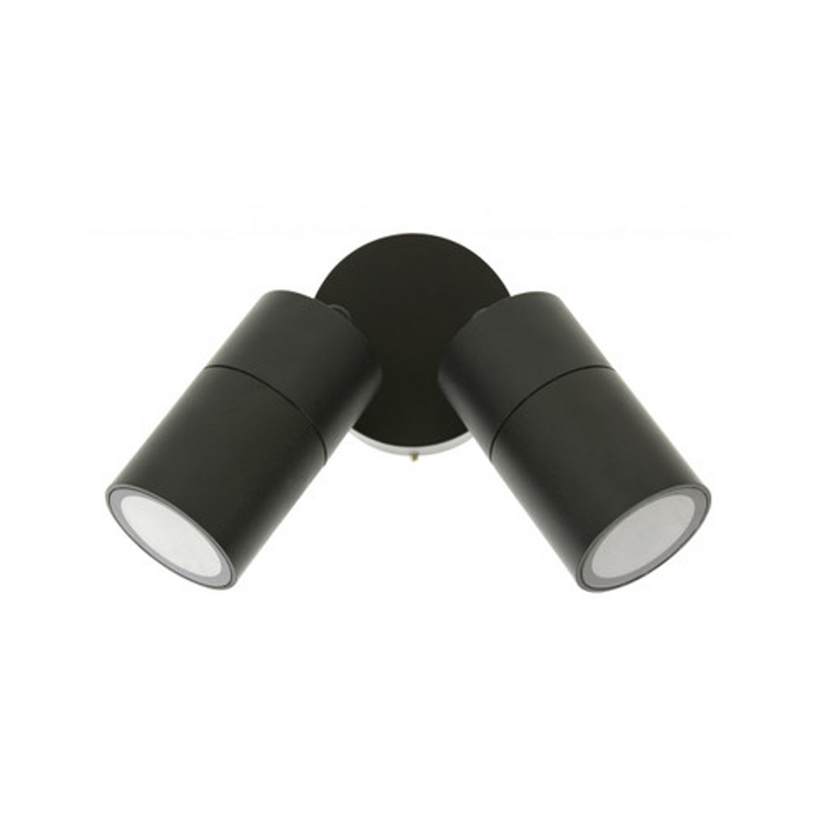 3" 2heads Matt Black Adjustable outdoor spot wall light
