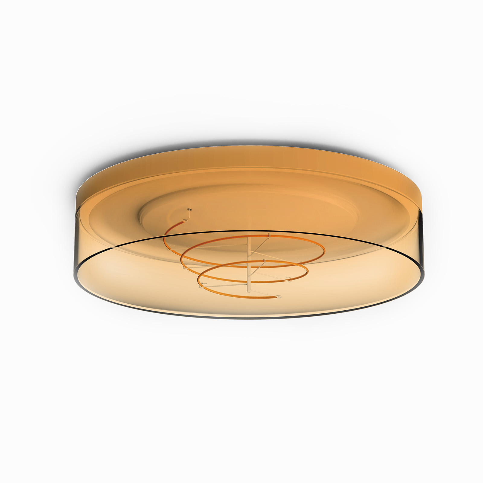 13" Cactus Round Ceiling Amber 