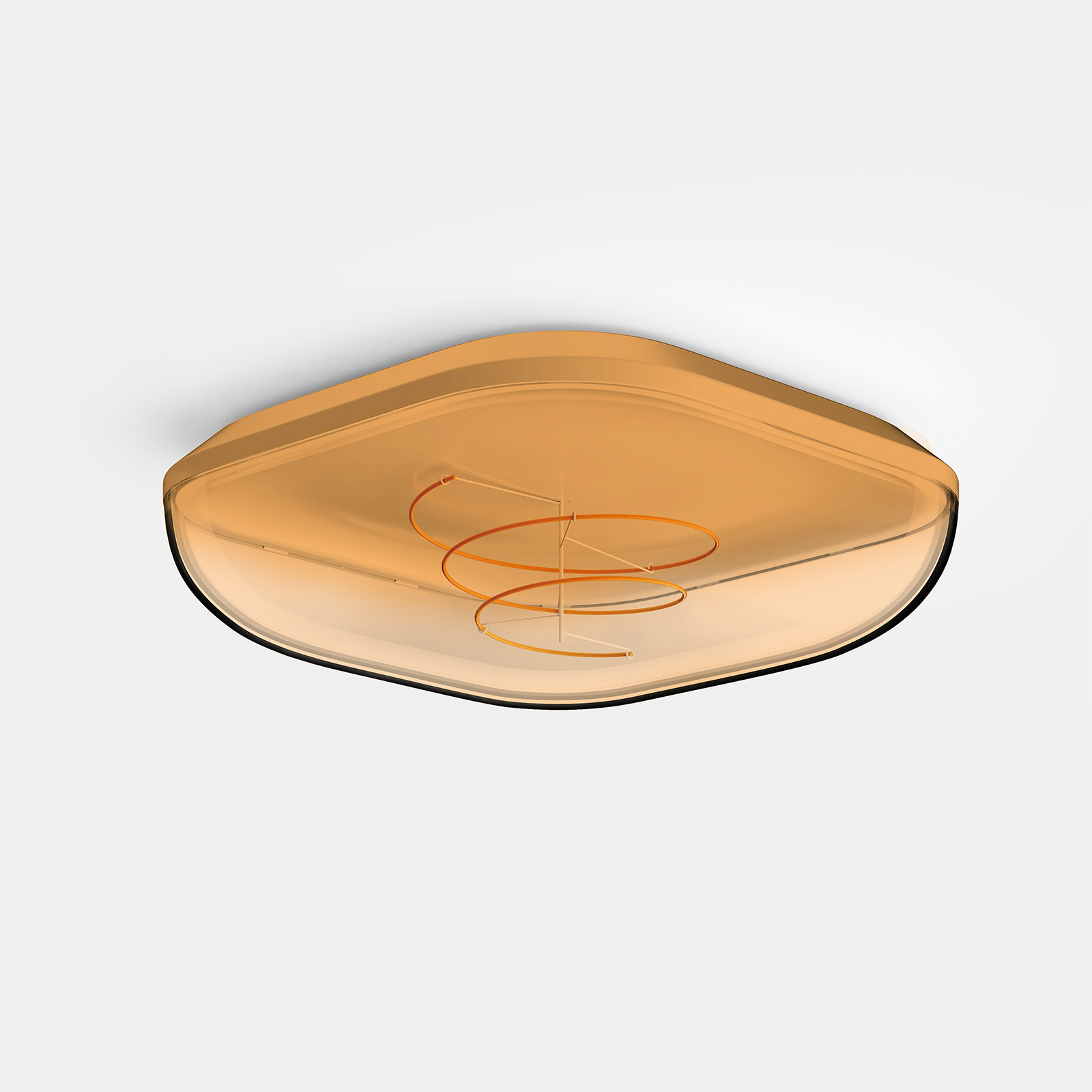 13" Cactus Square Ceiling Amber 