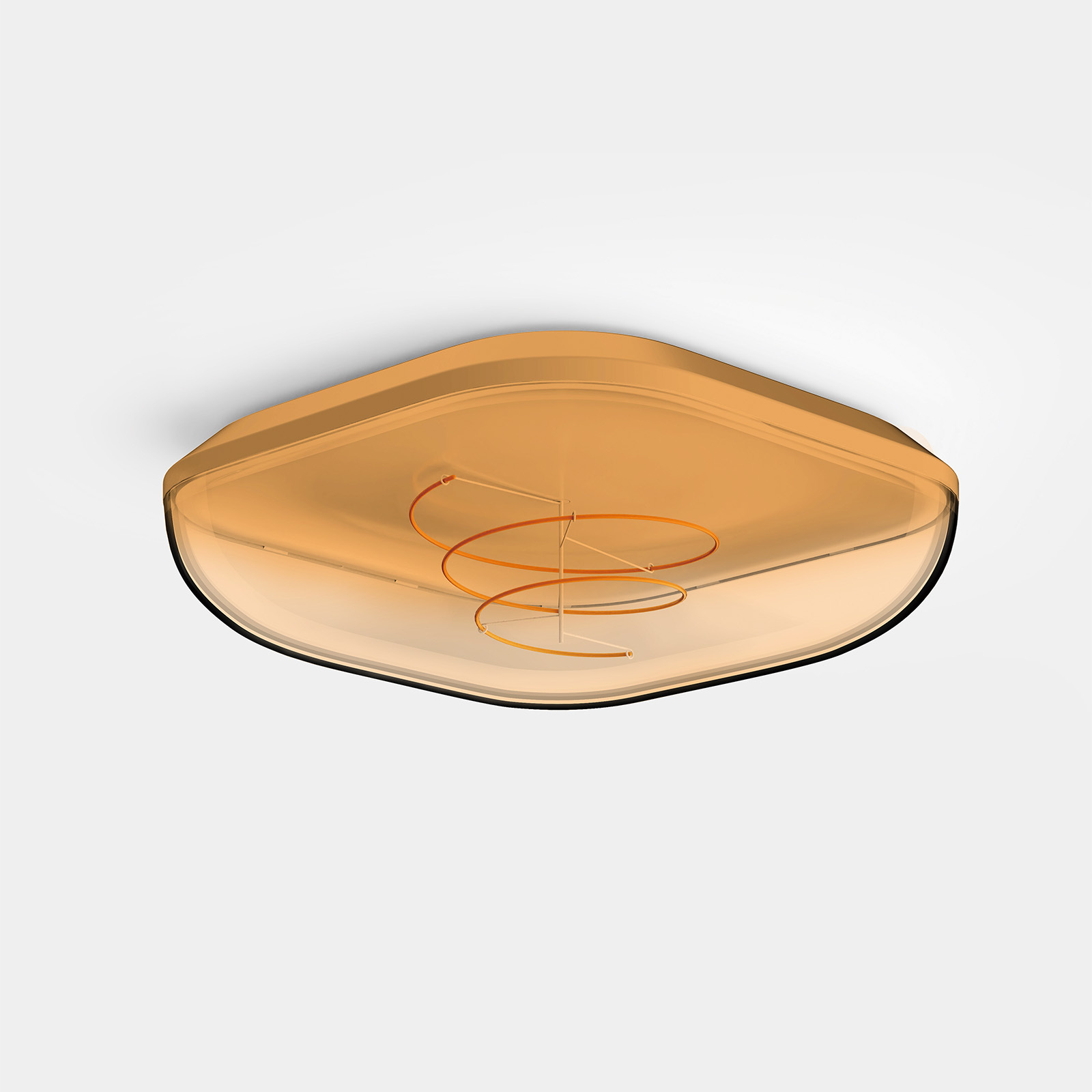 13" Cactus Square Ceiling Amber 