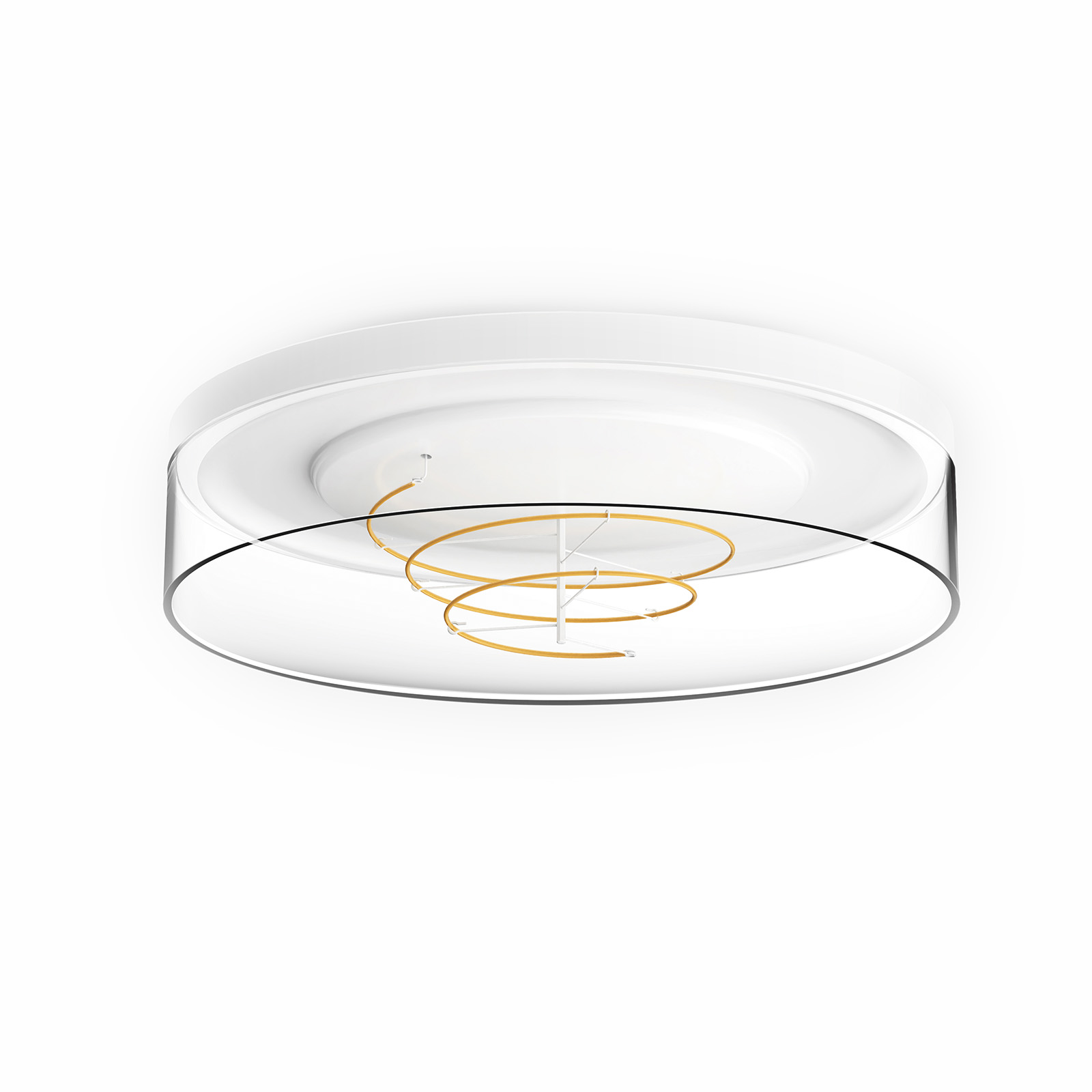 13" Cactus Round Ceiling White