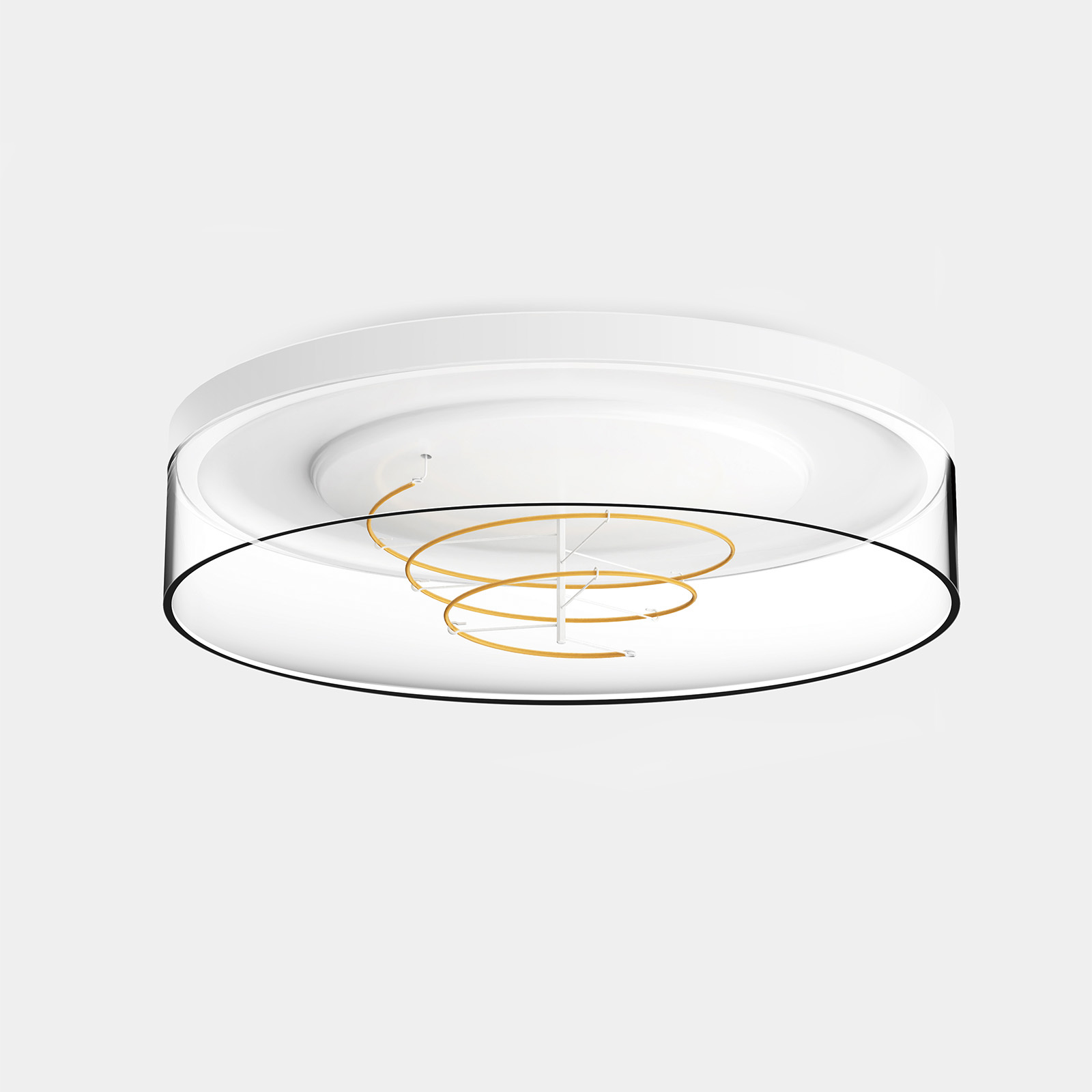 13" Cactus Round Ceiling White