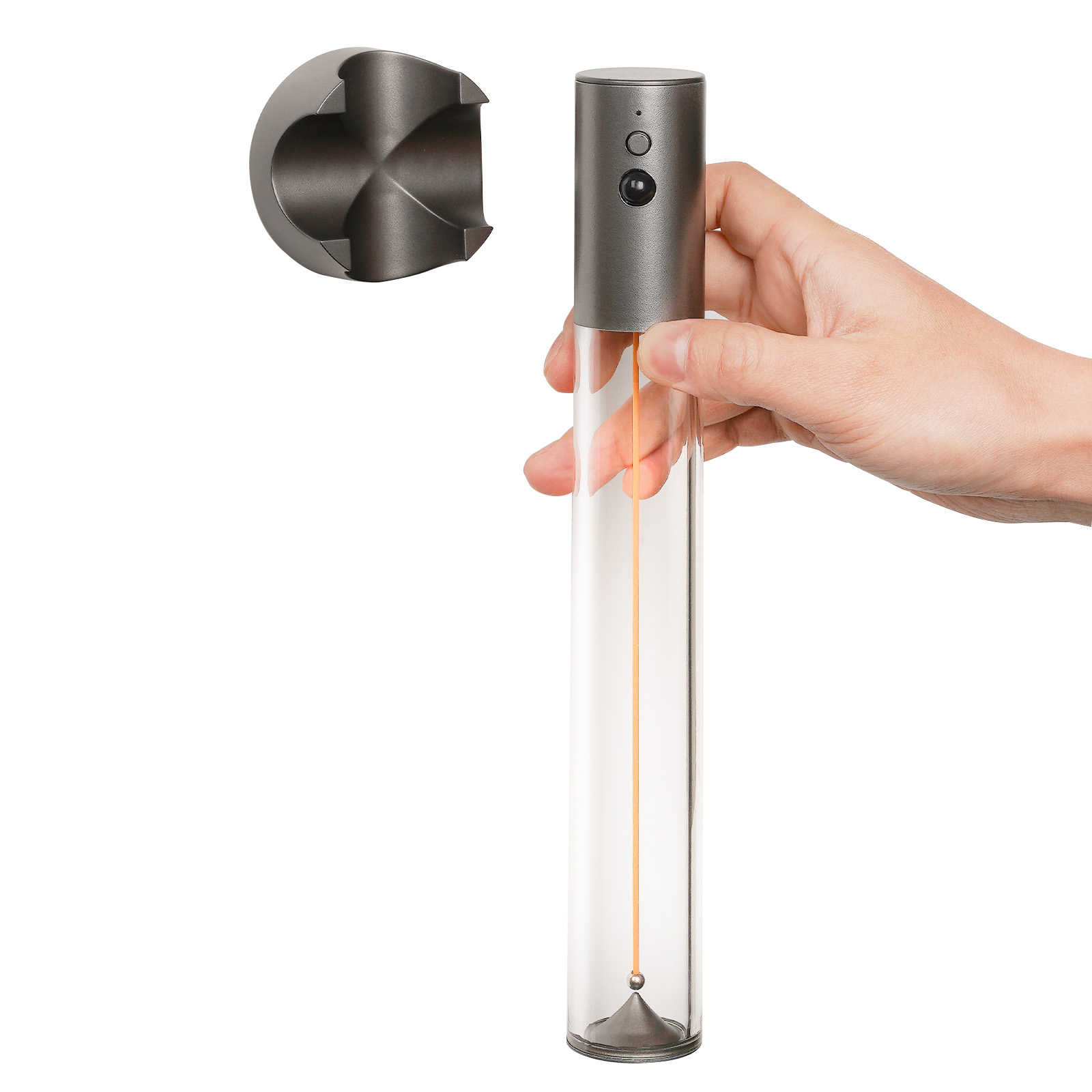 Motion Sensor Wall Light Magnetic LED Wall Lamp Cordless Wall Lights Body Sensor Wall Sconces for Indoor Staircase Corridor Beside Hallway Cabninet(Gray)