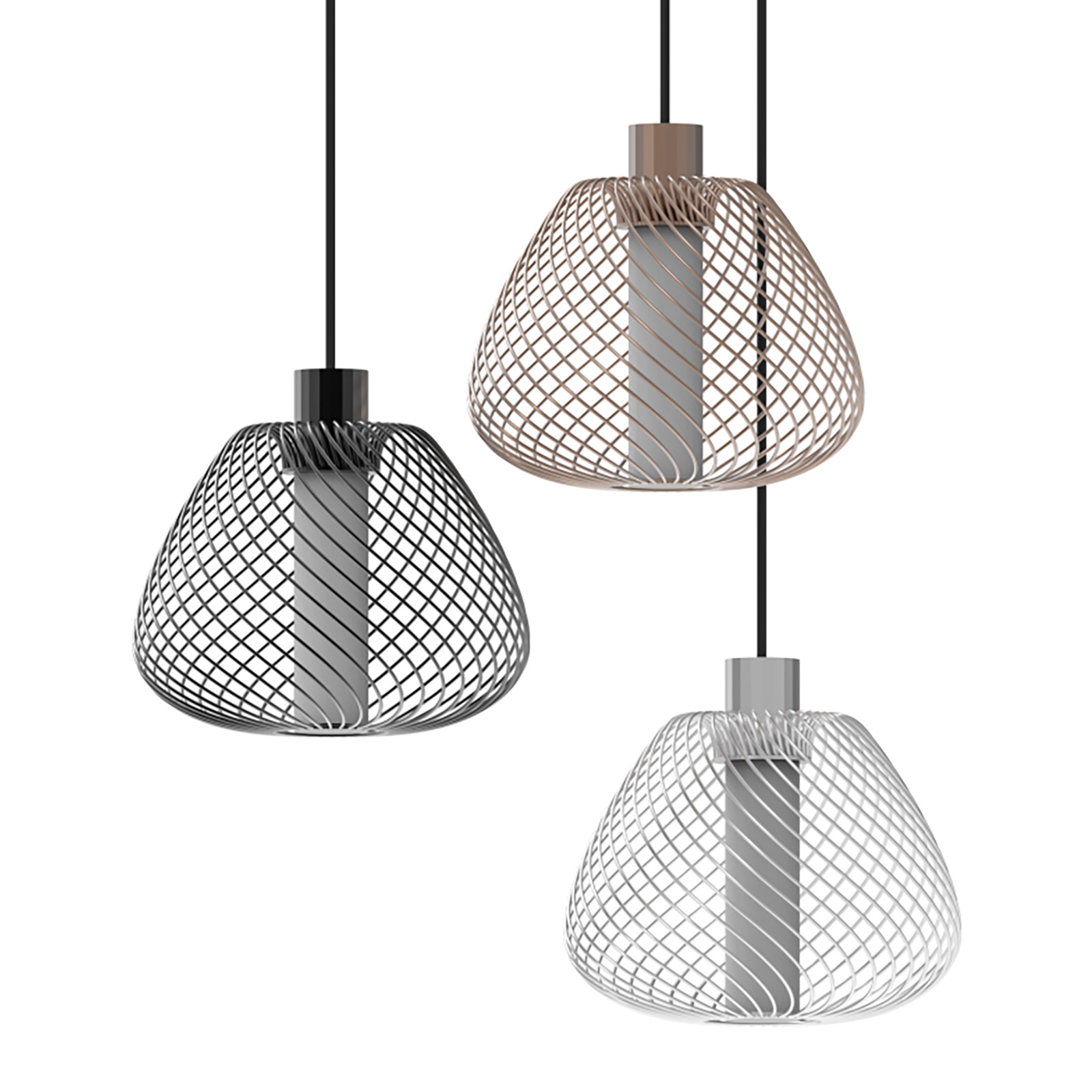 8" Hibiscus Latern shape Iron Pendant 