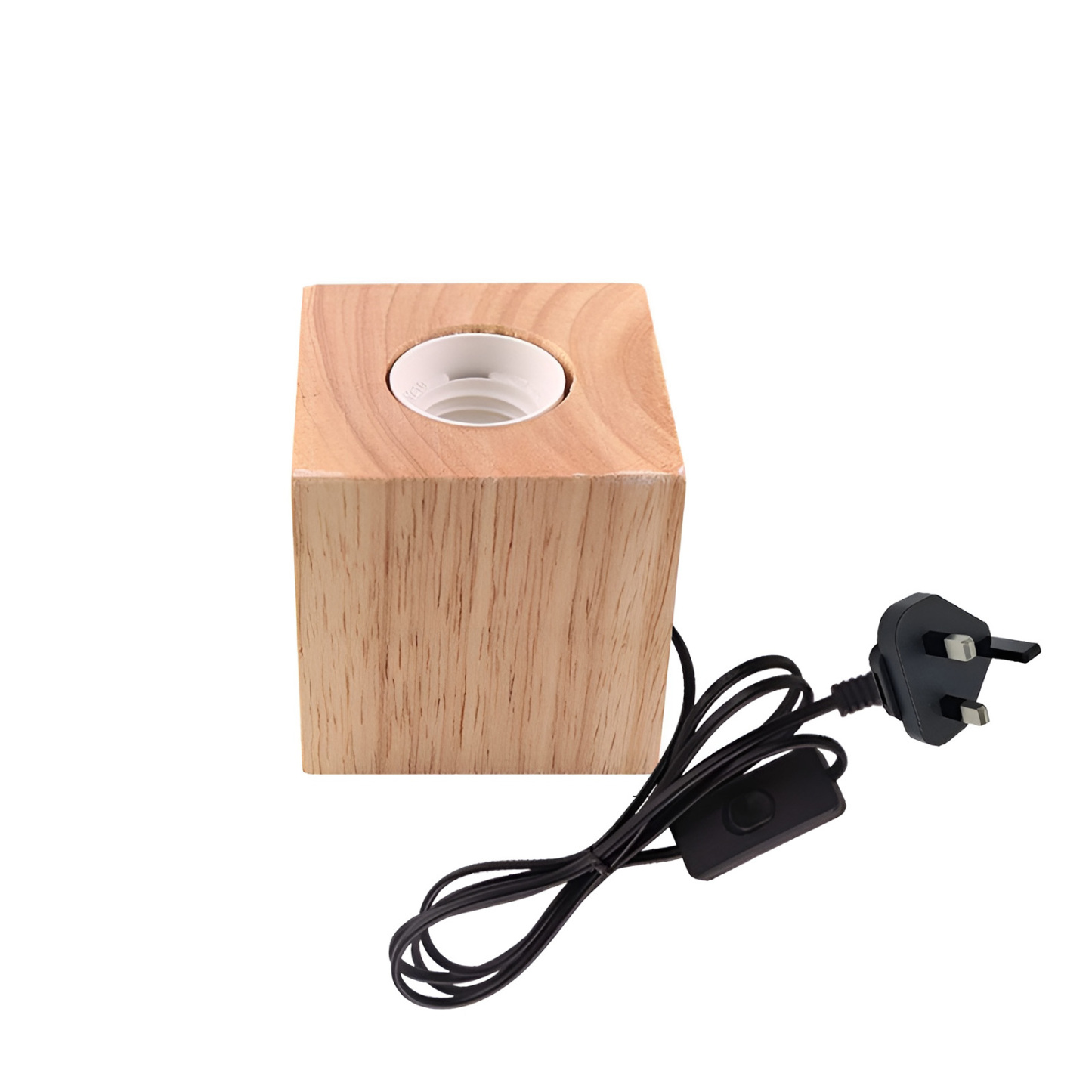 3" Square Wooden E27 Socket Base  