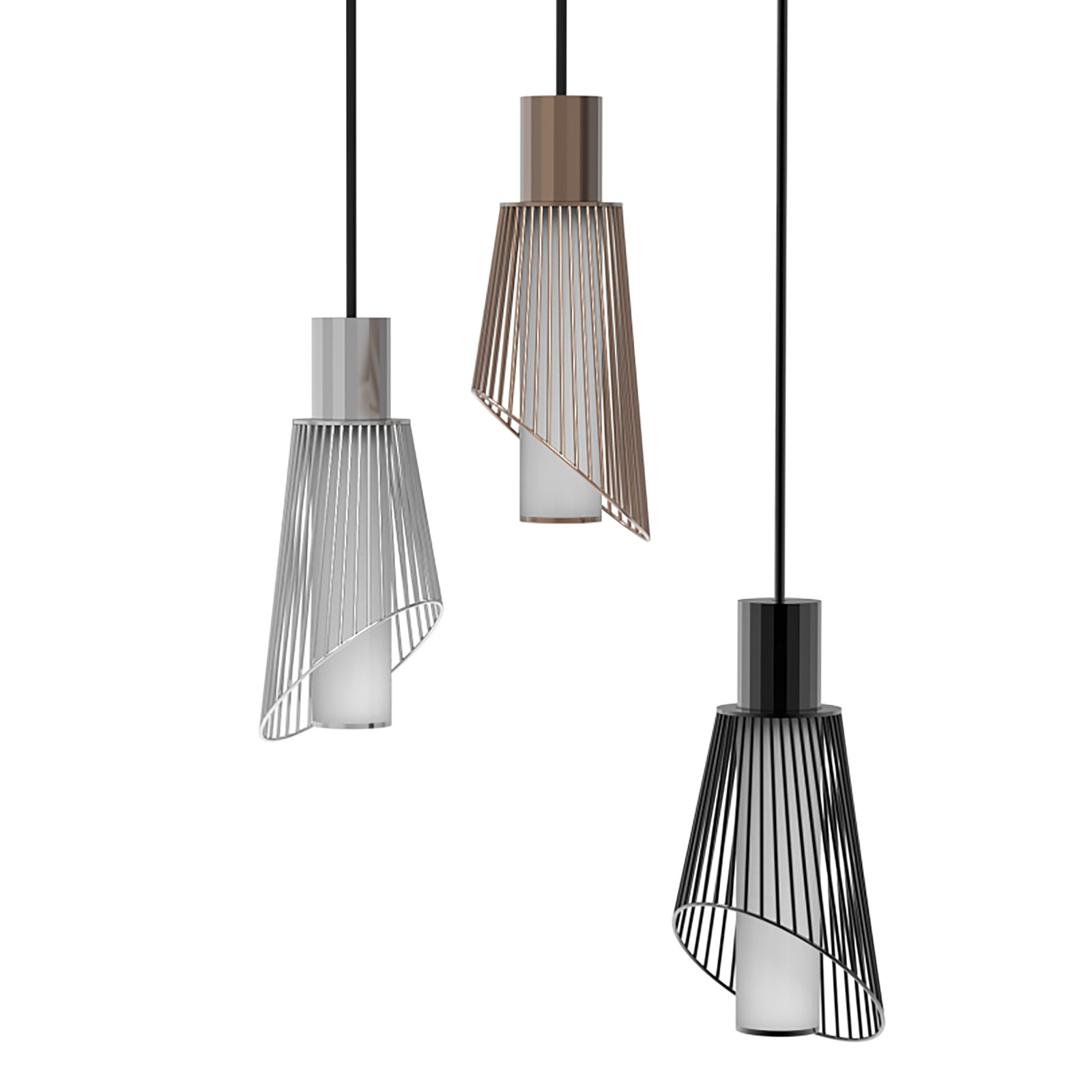 3" Lily Shape Iron Pendant 