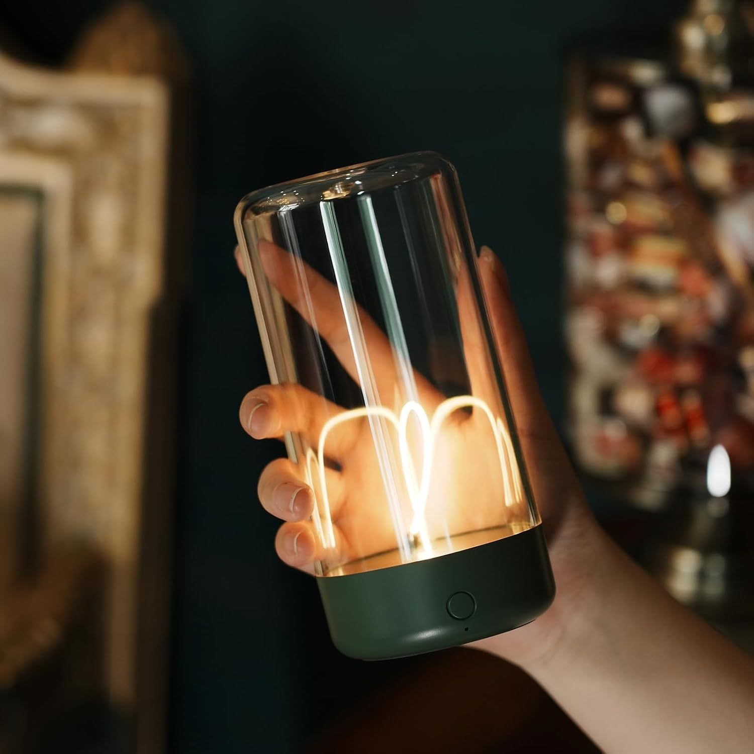 Night Lights 5.70 in Modern Bedside Table Lamp 3-Level Dimming Battery Operated Night Light