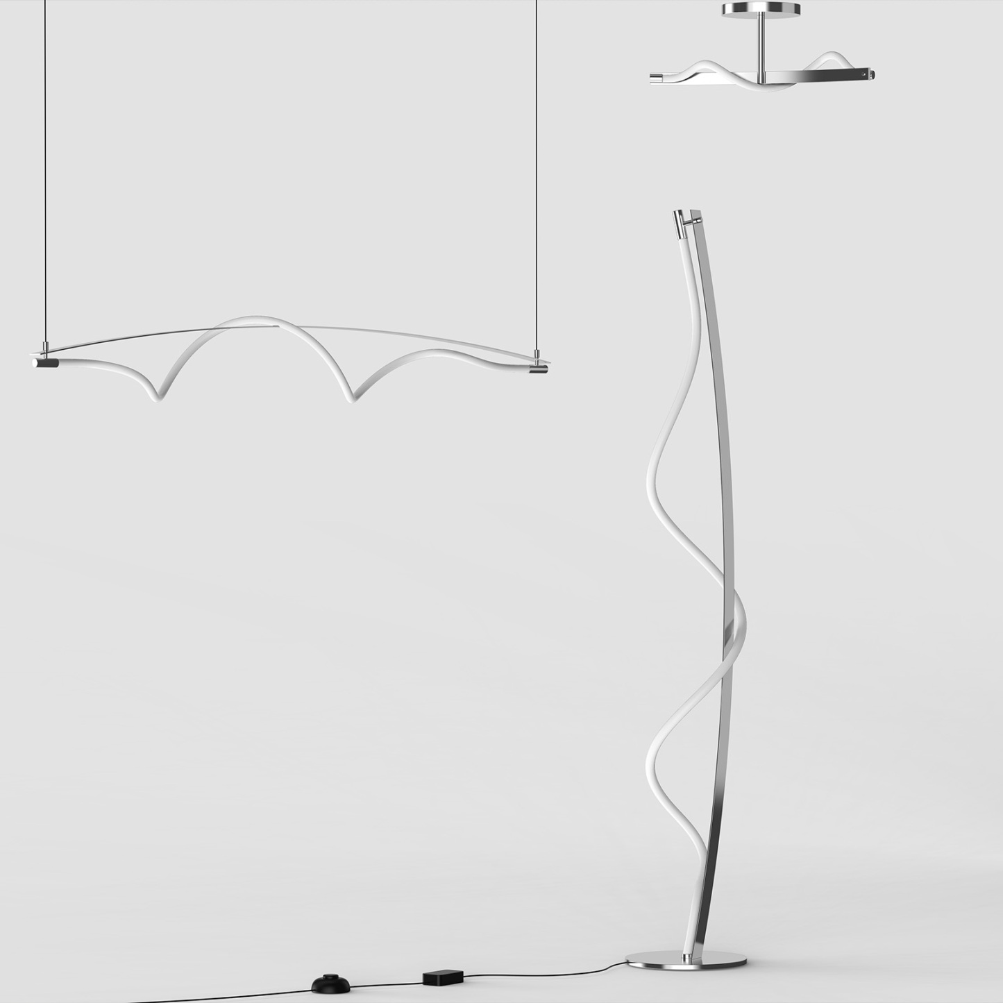 Ochid 42" Curve line Pendant 