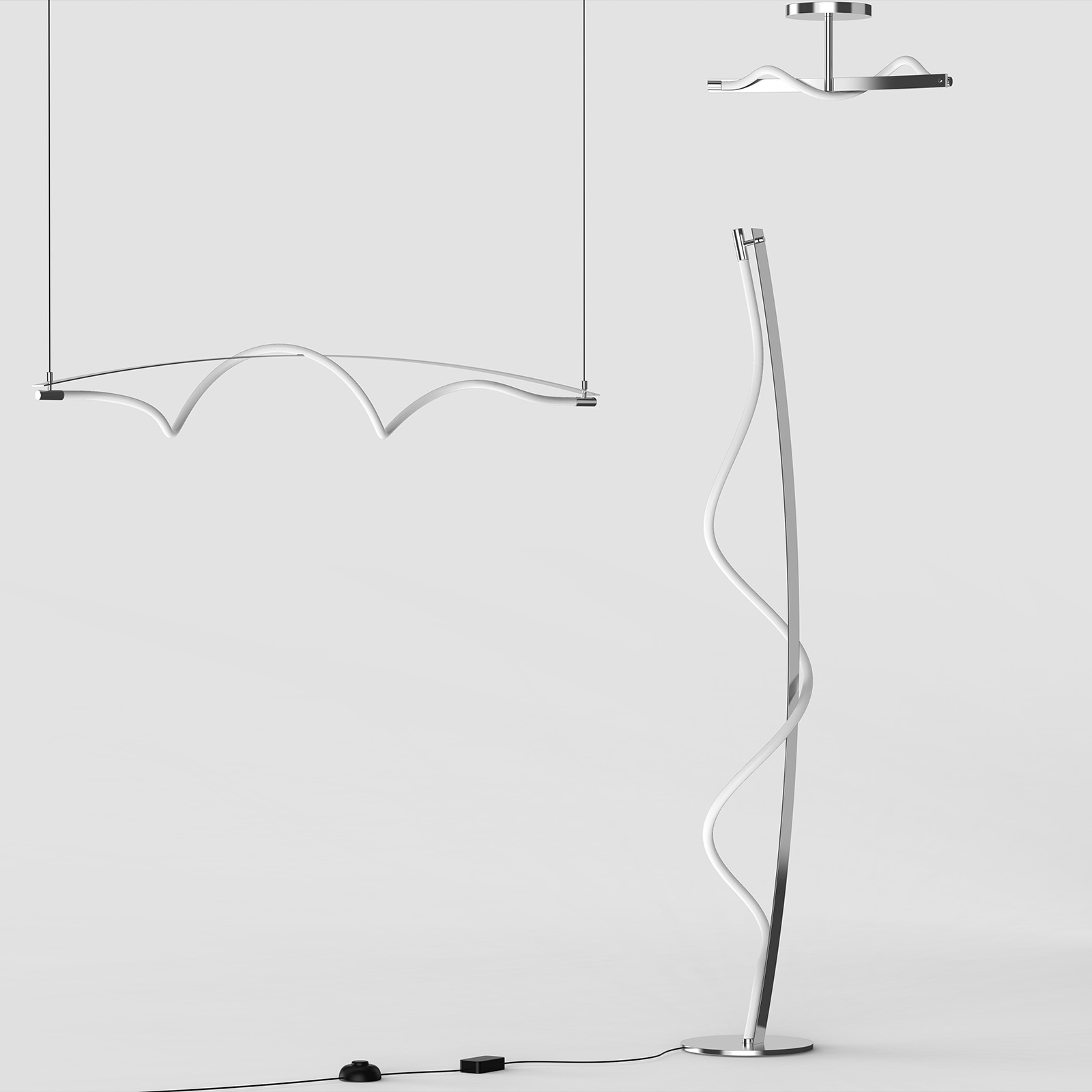 Ochid 42" Curve line Pendant 